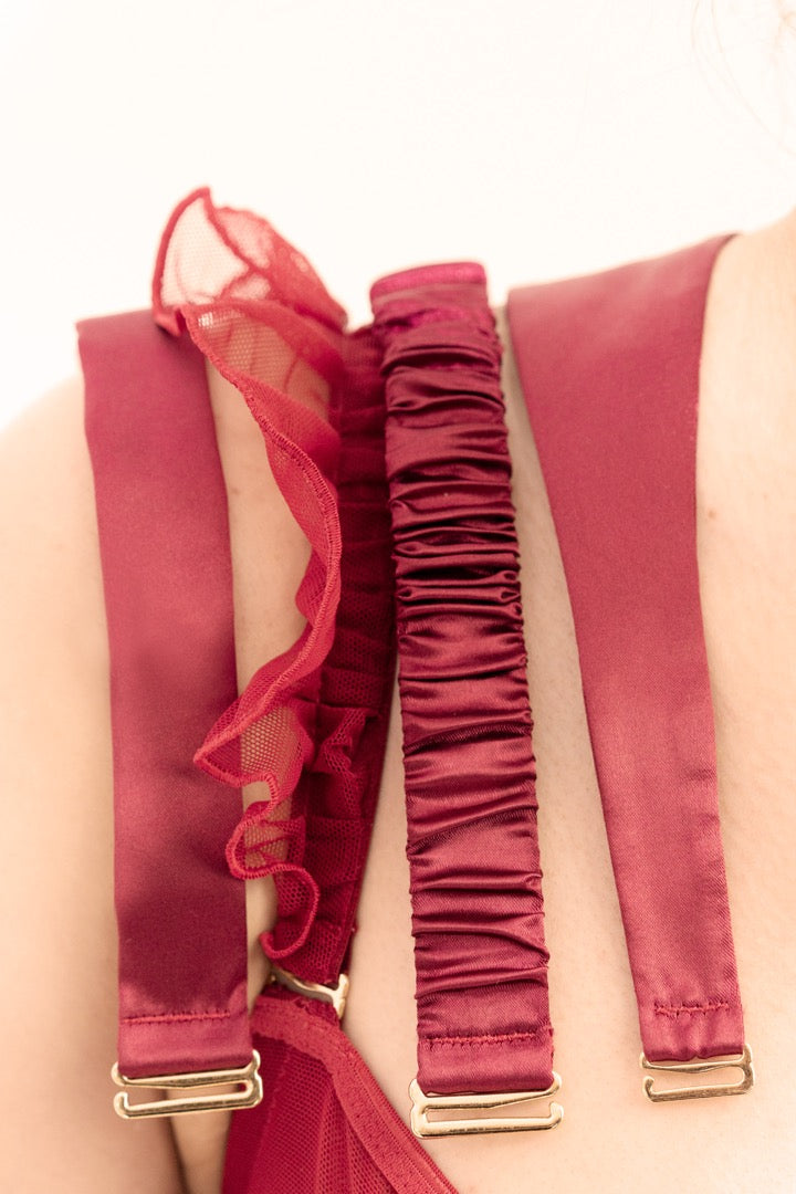 red bra with interchangeable straps