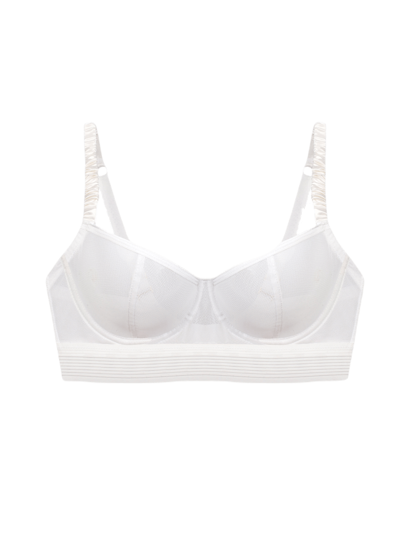 longline sheer mesh bra