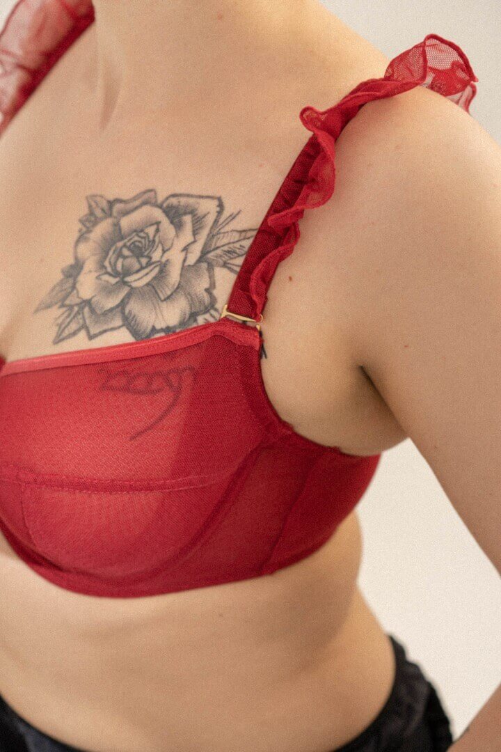 red wine bra with interchangeable straps